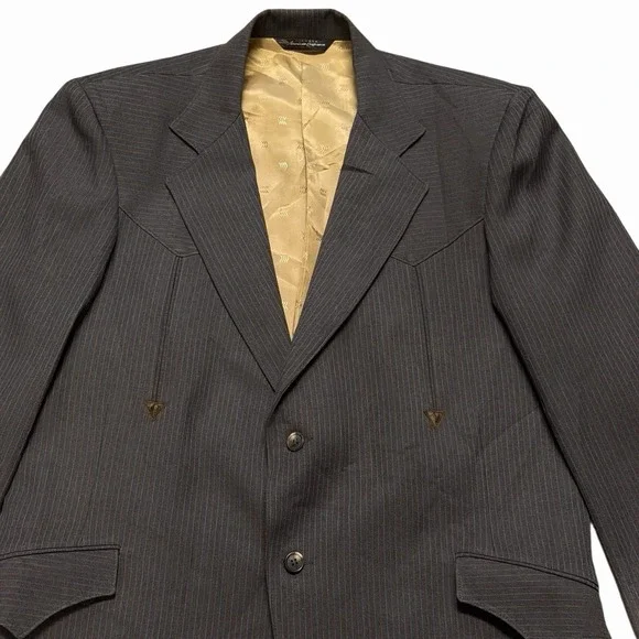 Vintage Tregos Westwear Brown Blazer Men's Size 44‎ Western Sport Coat USA Made - Picture 2 of 14